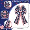 2 Pcs Patriotic Burlap Wreath Bows - Large American Flag Stars and Stripes Bow for 4th of July, Memorial Day, and 250th Anniversary - Red White and Blue Indoor/Outdoor Decor for Trees, Wreaths, and Porches
